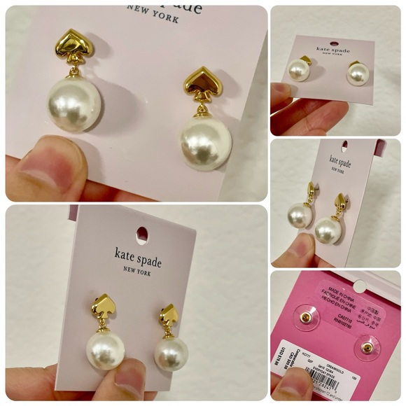 NWT! Kate Spade Faux Pearl Earrings - Picture 5 of 6